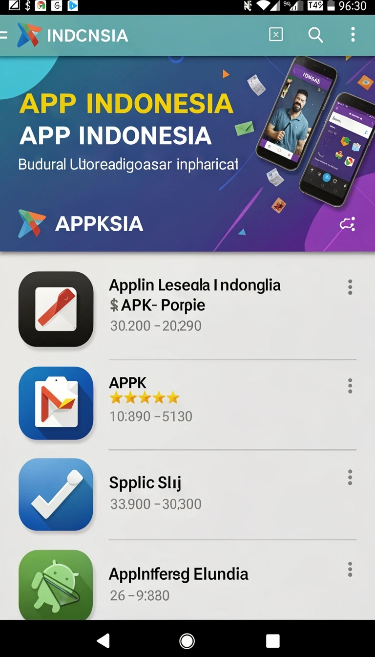 Tampilan utama aplikasi v96 App APK Terbaru yang intuitif dan efisien.